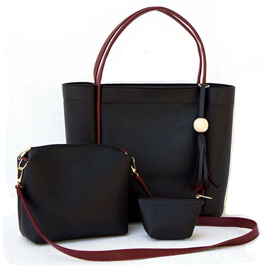 Sac à main - 3 Pièces - Noir